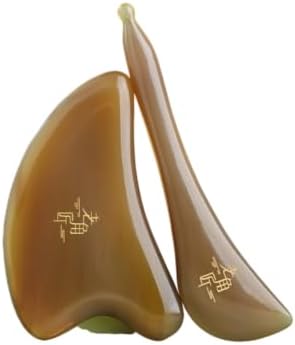老角匠白水牛角 Guasha Tool 刮痧板面部刮脸部专用 Portable Handheld Neck, Shoulder, Back Massager by GXDDZM