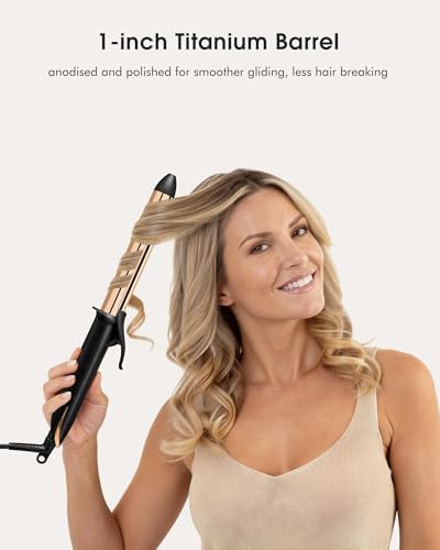 1 Inch Titanium Curling Iron - Anodised for Soft Bouncy Curls - Image 2