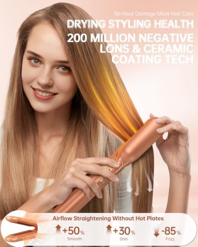 [Dual Voltage] webeauty 6 in 1 Hot Air Styler, High-Speed Negative Ionic Hair Dryer with Auto Curlers, Professional Blow Dryer Brush, Diffuser, Volumizer Multiple Styling, No Heat Damage - Image 4