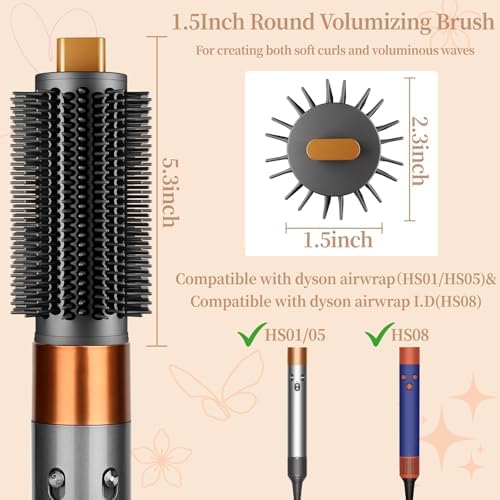 1.5 and 3Inch Upgraded Round Volumizing Brush Compatible with Dyson Airwrap - Image 2