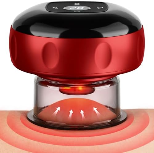 1 Pack Cupping Set, 7-in-1 Smart Cupping Therapy Massager. Red Light Cupping Therapy Set with 2 Modes for Targeted Muscle Soreness,Tighter Skin,Cupping Kit with 12 Levels Suction and Heat and Gua Sha by Cakoutanb