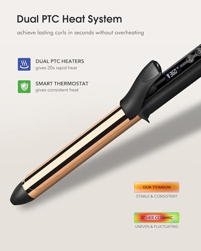 1 Inch Titanium Curling Iron - Anodised for Soft Bouncy Curls - Image 3
