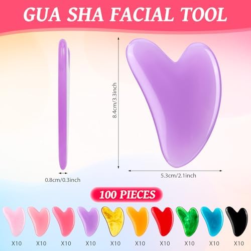 100 Pcs Gua Sha Facial Tools Bulk Resin Gua Sha Massage Tool - Image 2
