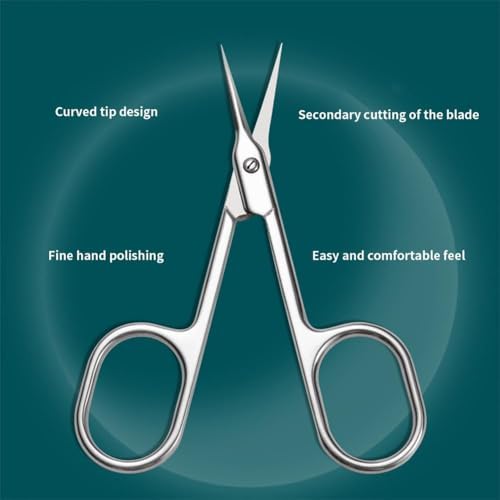 1 Pcs Stainless Steel Nail Cuticle Scissors Removal Special Eyebrow Eyelids Patch Trimmer Manicure Clipper Nail Tools,02,h - Image 3