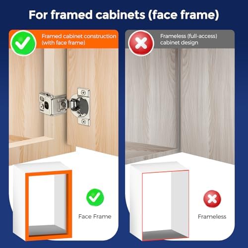 10 Pack (5 Pair) 1-1/2 Inch Overlay,Satin Nickel Soft Close Cabinet Hinges - Image 7
