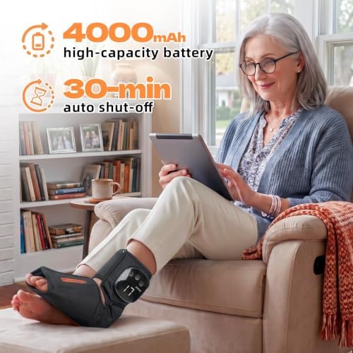 1 Pack Cordless Foot and Ankle Massager with Heat for Men Women (Size 6-10) - Image 5