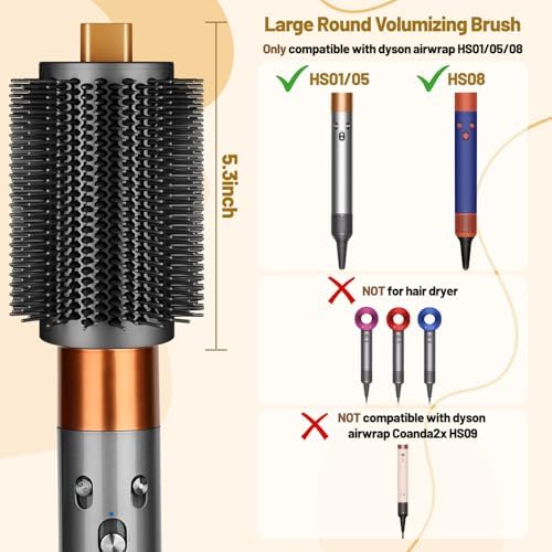 1.5 and 3Inch Upgraded Round Volumizing Brush Compatible with Dyson Airwrap - Image 6