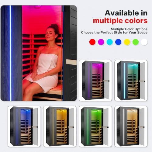 1-2 Person Ultra Low EMF FAR Infrared Sauna 0-5mG,12"*12" Red Light Therapy - Image 3