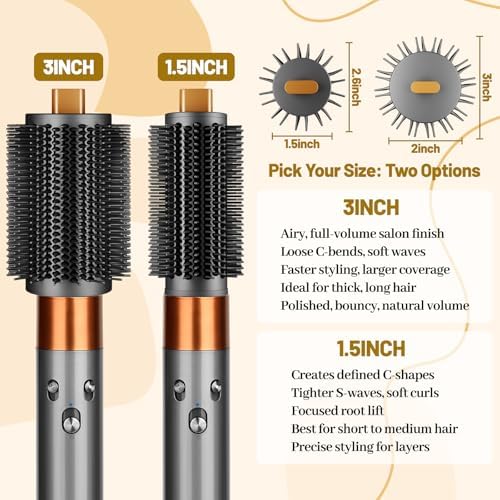 1.5 and 3Inch Upgraded Round Volumizing Brush Compatible with Dyson Airwrap - Image 7