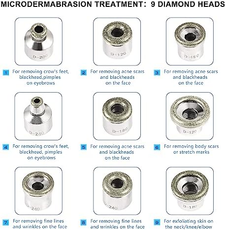 【3-IN-1】Microdermabrasion Machine, mcwdoit 0-68cmHg Strong Suction Power, Professional Dermabrasion Facial Skin Care - Image 4