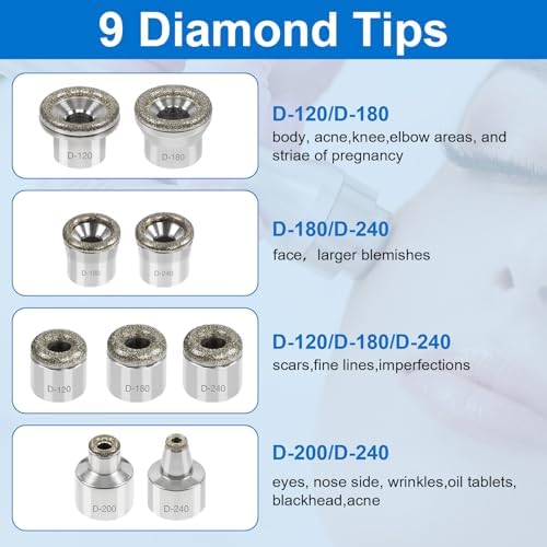 【3-IN-1】Microdermabrasion Machine with 9 PCS Tips and 3 Wands - Image 3