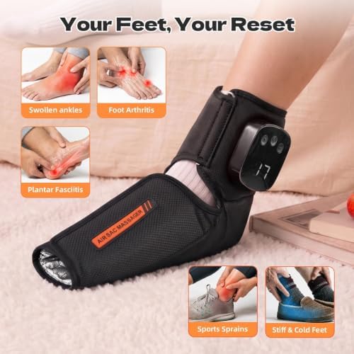 1 Pack Cordless Foot and Ankle Massager with Heat for Men Women (Size 6-10) - Image 2